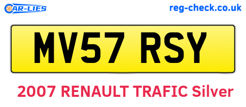 MV57RSY are the vehicle registration plates.