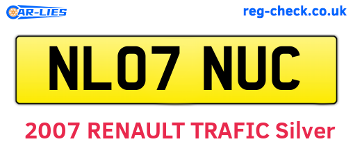 NL07NUC are the vehicle registration plates.