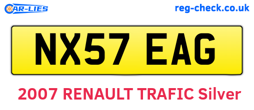 NX57EAG are the vehicle registration plates.