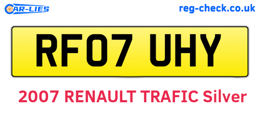RF07UHY are the vehicle registration plates.