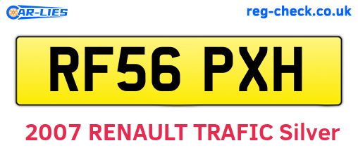 RF56PXH are the vehicle registration plates.
