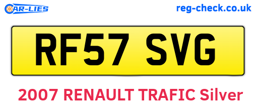 RF57SVG are the vehicle registration plates.
