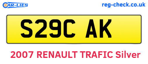 S29CAK are the vehicle registration plates.