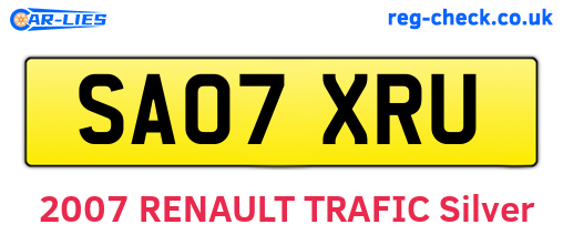 SA07XRU are the vehicle registration plates.