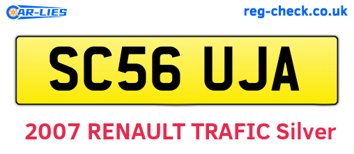 SC56UJA are the vehicle registration plates.