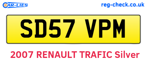 SD57VPM are the vehicle registration plates.