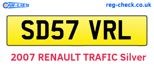 SD57VRL are the vehicle registration plates.