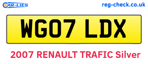 WG07LDX are the vehicle registration plates.