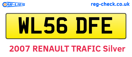 WL56DFE are the vehicle registration plates.