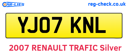 YJ07KNL are the vehicle registration plates.