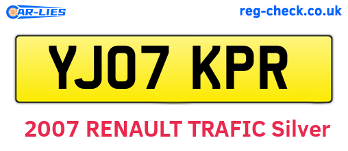 YJ07KPR are the vehicle registration plates.