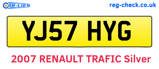 YJ57HYG are the vehicle registration plates.