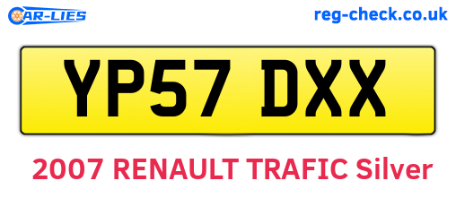 YP57DXX are the vehicle registration plates.