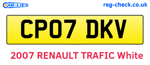 CP07DKV are the vehicle registration plates.