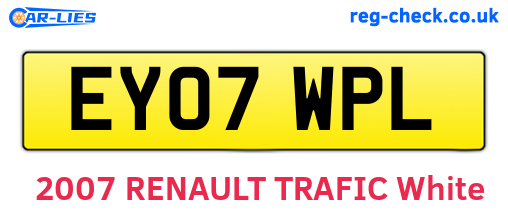 EY07WPL are the vehicle registration plates.