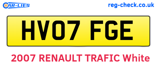 HV07FGE are the vehicle registration plates.