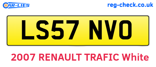 LS57NVO are the vehicle registration plates.