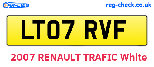 LT07RVF are the vehicle registration plates.