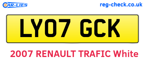LY07GCK are the vehicle registration plates.
