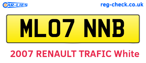 ML07NNB are the vehicle registration plates.