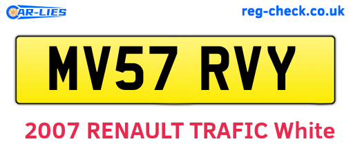 MV57RVY are the vehicle registration plates.