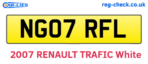 NG07RFL are the vehicle registration plates.