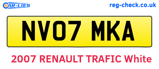 NV07MKA are the vehicle registration plates.