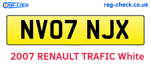 NV07NJX are the vehicle registration plates.