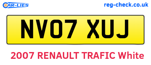 NV07XUJ are the vehicle registration plates.
