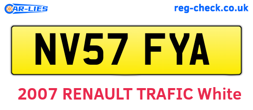 NV57FYA are the vehicle registration plates.