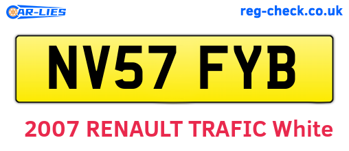 NV57FYB are the vehicle registration plates.
