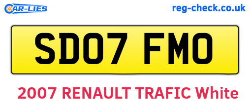 SD07FMO are the vehicle registration plates.
