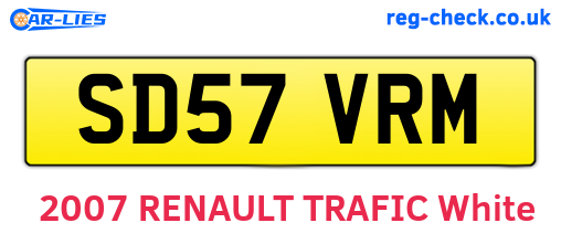 SD57VRM are the vehicle registration plates.