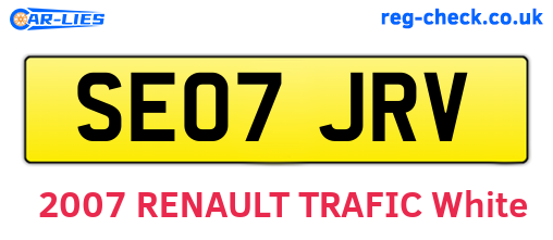 SE07JRV are the vehicle registration plates.