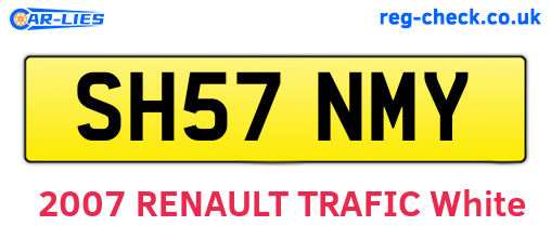 SH57NMY are the vehicle registration plates.
