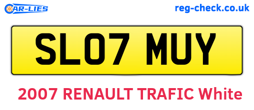 SL07MUY are the vehicle registration plates.