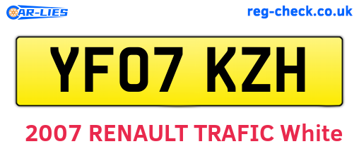YF07KZH are the vehicle registration plates.