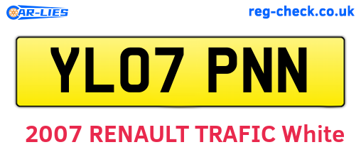 YL07PNN are the vehicle registration plates.