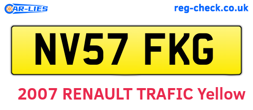 NV57FKG are the vehicle registration plates.