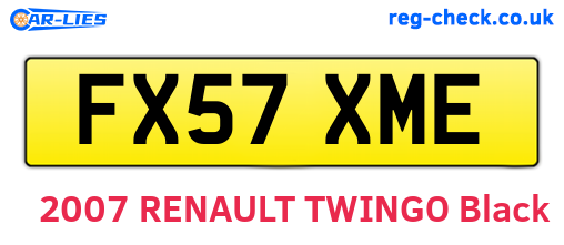FX57XME are the vehicle registration plates.