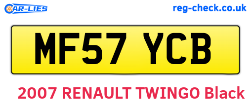 MF57YCB are the vehicle registration plates.