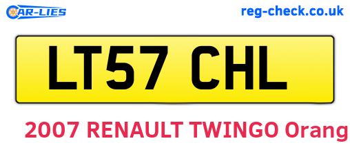 LT57CHL are the vehicle registration plates.