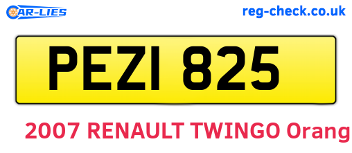 PEZ1825 are the vehicle registration plates.