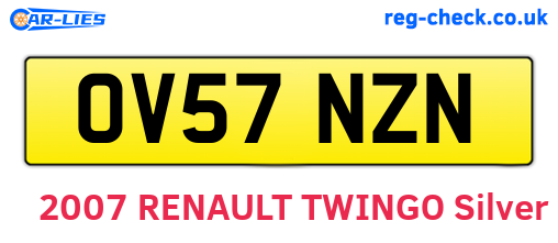 OV57NZN are the vehicle registration plates.