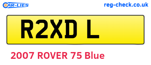 R2XDL are the vehicle registration plates.