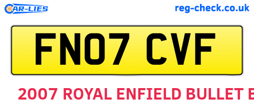 FN07CVF are the vehicle registration plates.