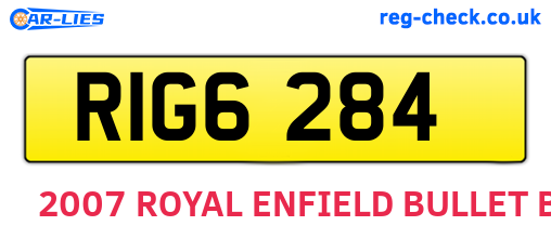 RIG6284 are the vehicle registration plates.