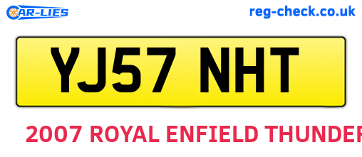 YJ57NHT are the vehicle registration plates.