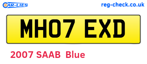 MH07EXD are the vehicle registration plates.