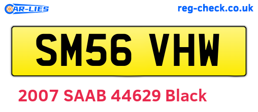 SM56VHW are the vehicle registration plates.